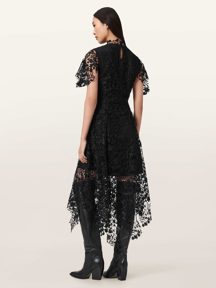 AllSaints Black Saege Dress - Image 2 of 5
