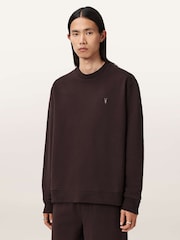AllSaints Brown Asher Crew Neck Sweatshirt - Image 1 of 6