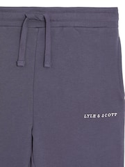 Lyle & Scott Grey Script Embroidered Joggers - Image 3 of 3