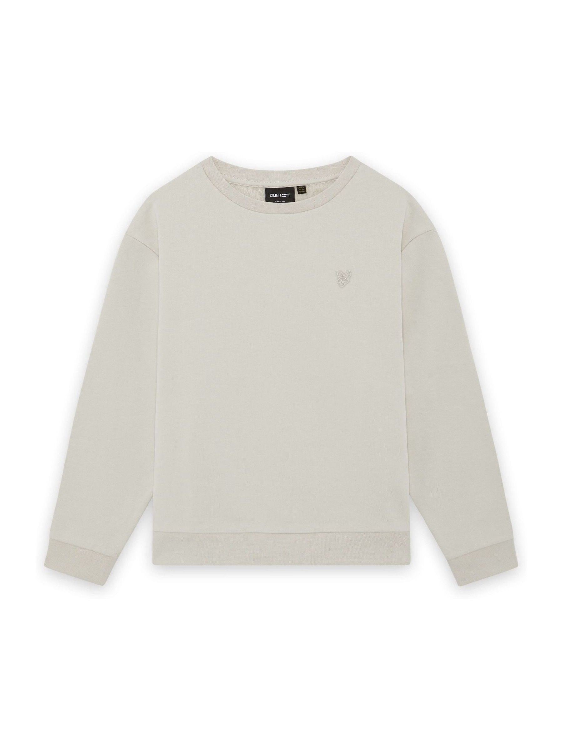 Buy Lyle & Scott White Heavy Weight Drop Shoulder Crew Sweatshirt