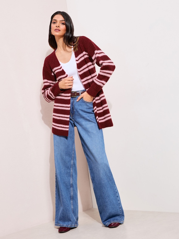 Friends Like These Stripe Chunky Longline Cardigan - Image 1 of 4