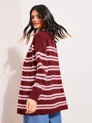 Friends Like These Stripe Chunky Longline Cardigan - Image 4 of 4