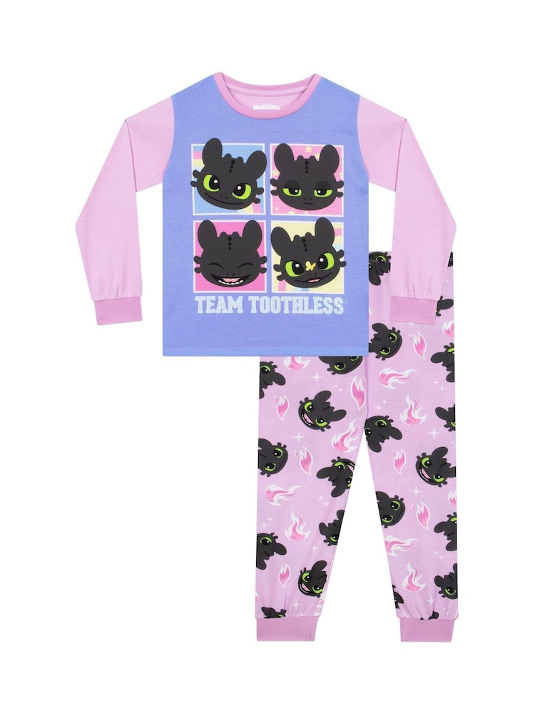 Character Purple How To Train Your Dragon Pyjama Set - Image 1 of 5 Character Purple How To Train Your Dragon Pyjama Set - Image 1 of 5