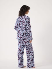 Hush Blue Brushed Cotton Animal Print Pyjamas - Image 4 of 7