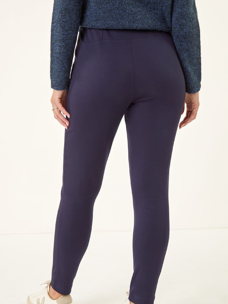 Roman Blue Petite Essential Stretch Shaped Leggings - Image 2 of 5 Roman Blue Petite Essential Stretch Shaped Leggings - Image 2 of 5