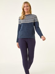 Roman Blue Petite Essential Stretch Shaped Leggings - Image 4 of 5