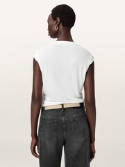 AllSaints White West Shimmer Tank - Image 5 of 8