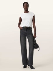 AllSaints White West Shimmer Tank - Image 6 of 8