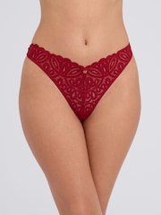 Boux Avenue Red Carmel Lace Briefs - Image 1 of 1