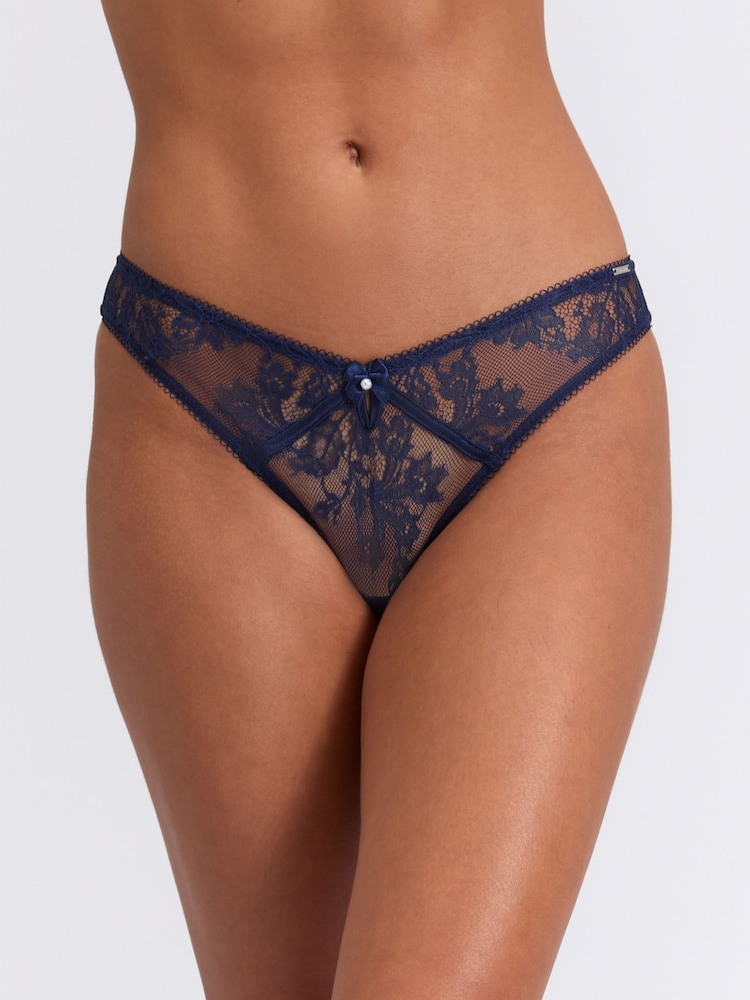Boux Avenue Blue Addison Lace Briefs - Image 1 of 2 Boux Avenue Blue Addison Lace Briefs - Image 1 of 2