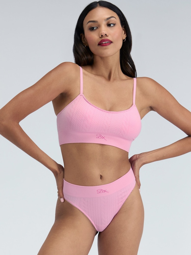 Boux Avenue Pink Cable Seamless Thong - Image 1 of 2 Boux Avenue Pink Cable Seamless Thong - Image 1 of 2