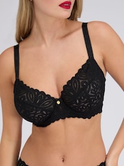 Boux Avenue Black Carmel Lace Plunge Bra - Image 4 of 6