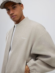 River Island Brown Sanctuaire Felt Bomber Jacket - Image 3 of 4