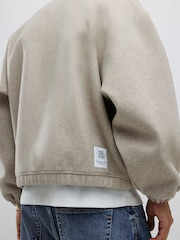 River Island Brown Sanctuaire Felt Bomber Jacket - Image 4 of 4