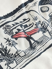 Vit strandgrafik - T-shirt med grafiskt tryck - Bild 10 av 11