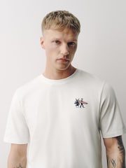 Vit strandgrafik - T-shirt med grafiskt tryck - Bild 5 av 11