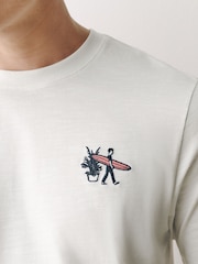 Vit strandgrafik - T-shirt med grafiskt tryck - Bild 6 av 11