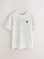 Vit strandgrafik - T-shirt med grafiskt tryck - Bild 8 av 11