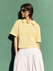 Relaxed Knit Short Sleeve Jumper - Bild 1 von 6