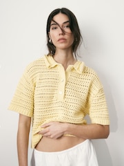 Relaxed Knit Short Sleeve Jumper - Bild 2 von 6