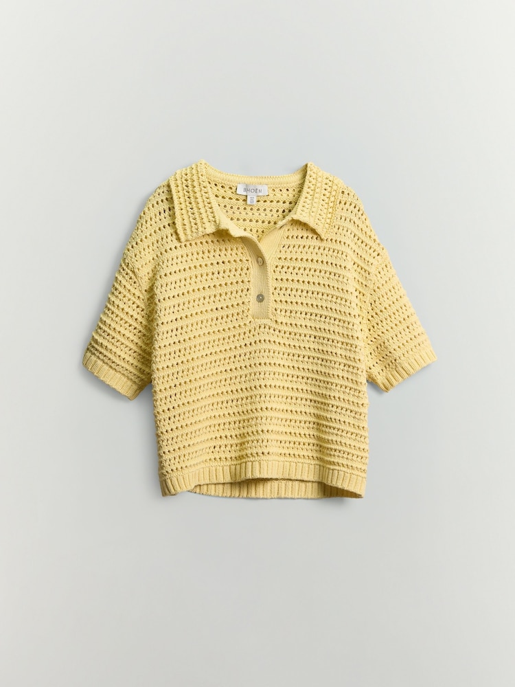 Relaxed Knit Short Sleeve Jumper - Bild 6 von 6