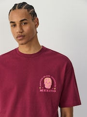 Pink Mexico Spine Relaxed Fit Graphic Print Heavy Weight T-Shirt - Image 6 of 10