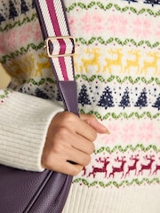 Joules Cream Knitted Festive Fair Isle Jumper - Image 4 of 6
