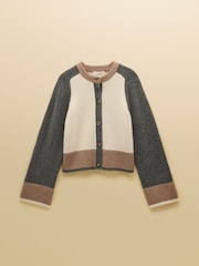 Cream, Charcoal & Tan - Gilet Cardigancol rond - Image 7 de 7