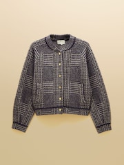 Joules Soft Touch Navy Patterned Knitted Jacket - Image 9 of 9