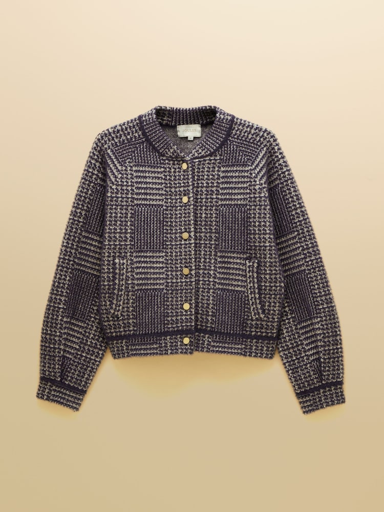 Joules Soft Touch Navy Patterned Knitted Jacket - Image 9 of 9 Joules Soft Touch Navy Patterned Knitted Jacket - Image 9 of 9