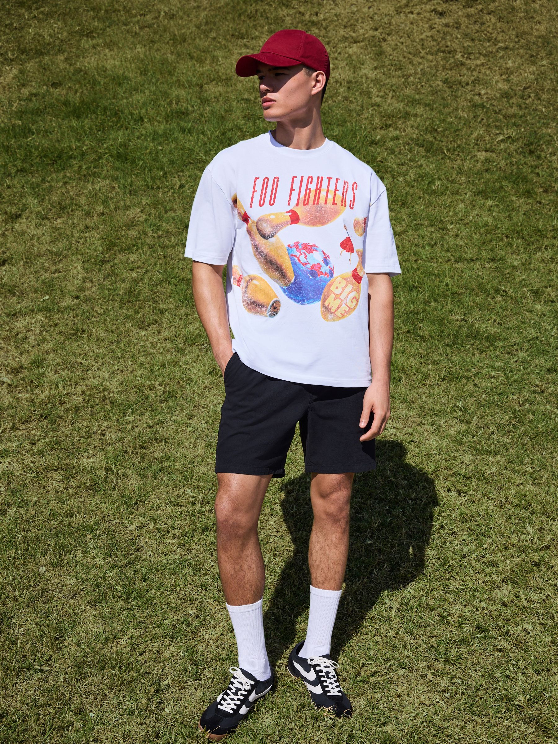 Buy White Foo Fighters Relaxed Fit Band Graphic Print T-Shirt from