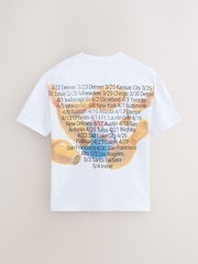 White Foo Fighters Relaxed Fit Band Graphic Print T-Shirt - Image 6 of 8