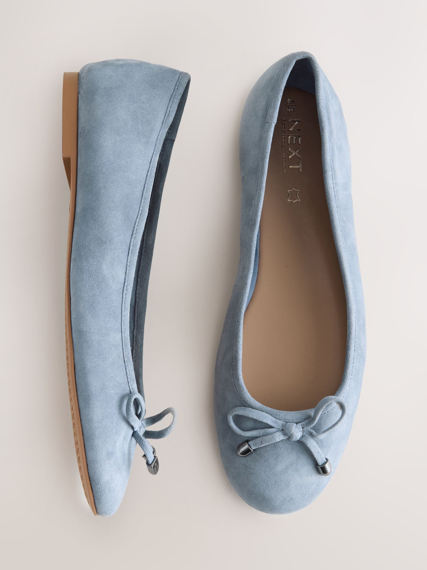 Chaussures Plates Femme Printemps Été Automne - Ballerines Légères Daim Bout Rond Nœud Semelle Souple Grand Confort Quotidien