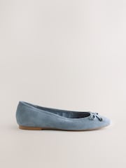 Blue Forever Comfort® Round Toe Suede Ballet Flats - Image 7 of 9