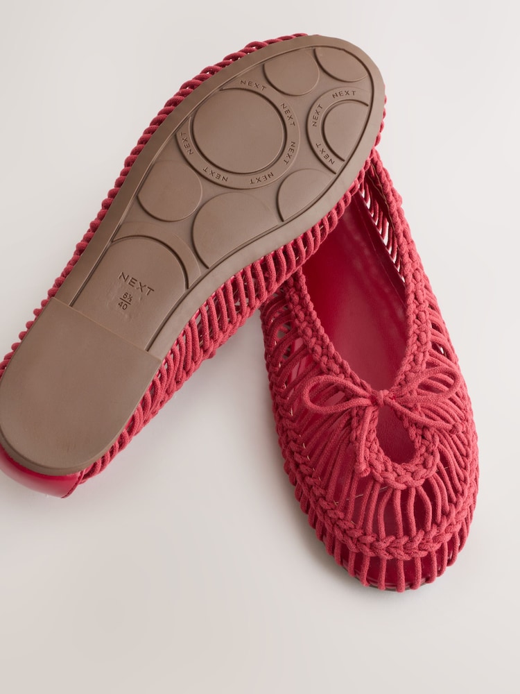 Red Forever Comfort® Round Toe Rope Ballet Flats - Image 10 of 10 Red Forever Comfort® Round Toe Rope Ballet Flats - Image 10 of 10