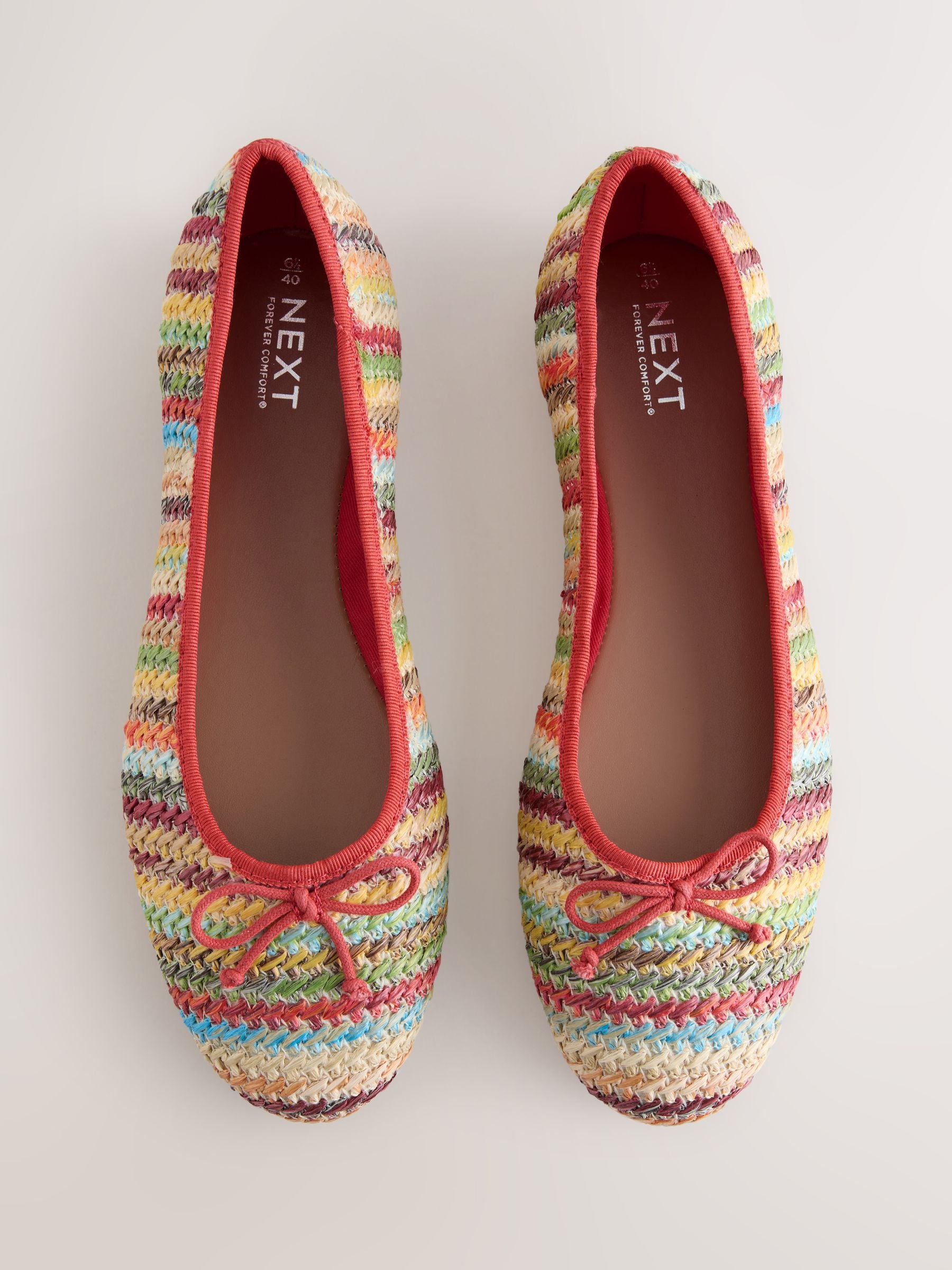 Multi Forever Comfort® Raffia Ballet Flats