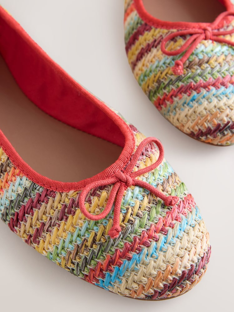 Multi Forever Comfort® Raffia Ballet Flats - Image 10 of 10