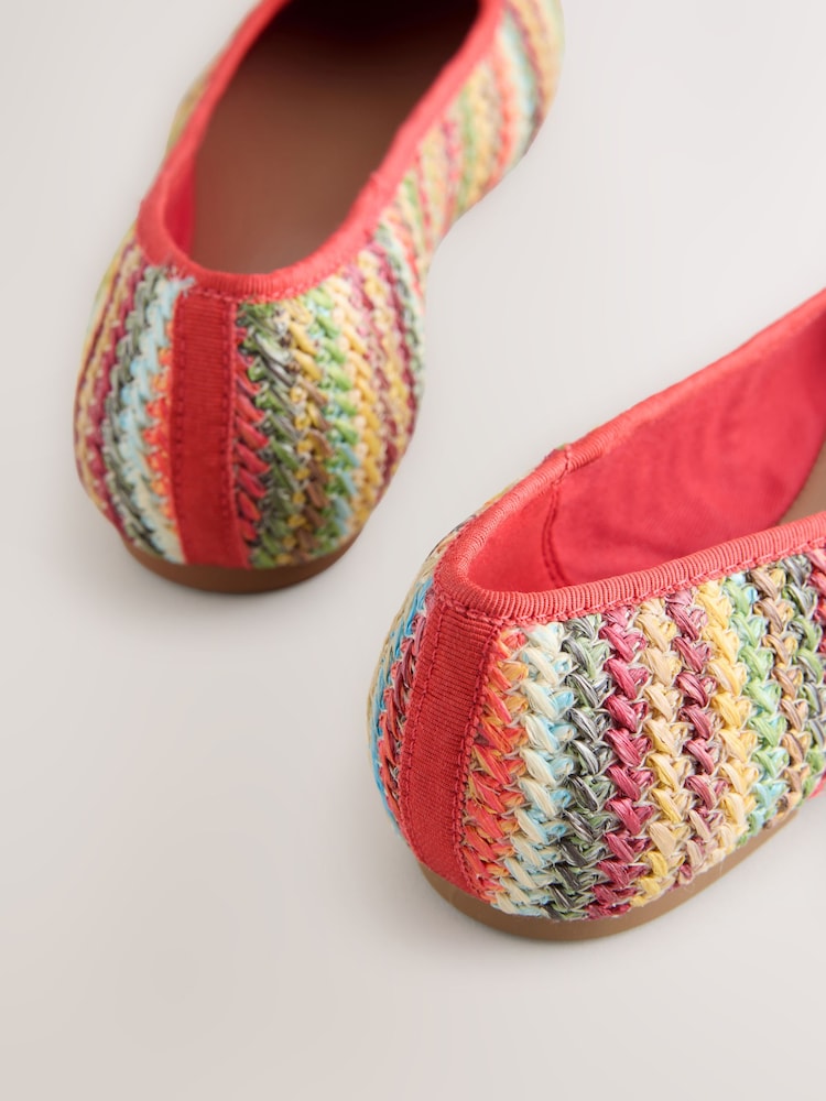 Multi Forever Comfort® Raffia Ballet Flats - Image 5 of 5
