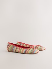 Multi Forever Comfort® Raffia Ballet Flats - Image 7 of 10