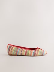 Multi Forever Comfort® Raffia Ballet Flats - Image 8 of 10
