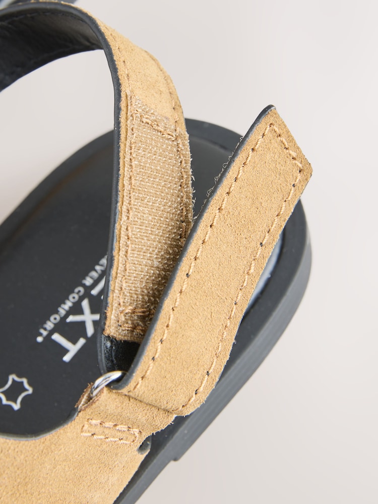 Tan Brown Forever Comfort® Leather Fisherman Flats - Image 13 of 13