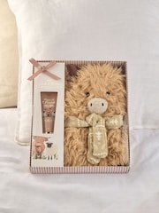 Hamish The Highland Cow Hot Water Bottle and Foot Cream Gift Set - Image 1 of 2