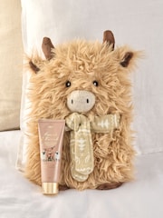 Hamish The Highland Cow Hot Water Bottle and Foot Cream Gift Set - Image 2 of 2