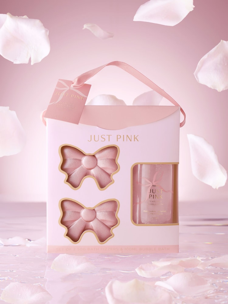 Just Pink Bubble Bath and Bath Fizzer Set - Image 1 of 3 Just Pink Bubble Bath and Bath Fizzer Set - Image 1 of 3