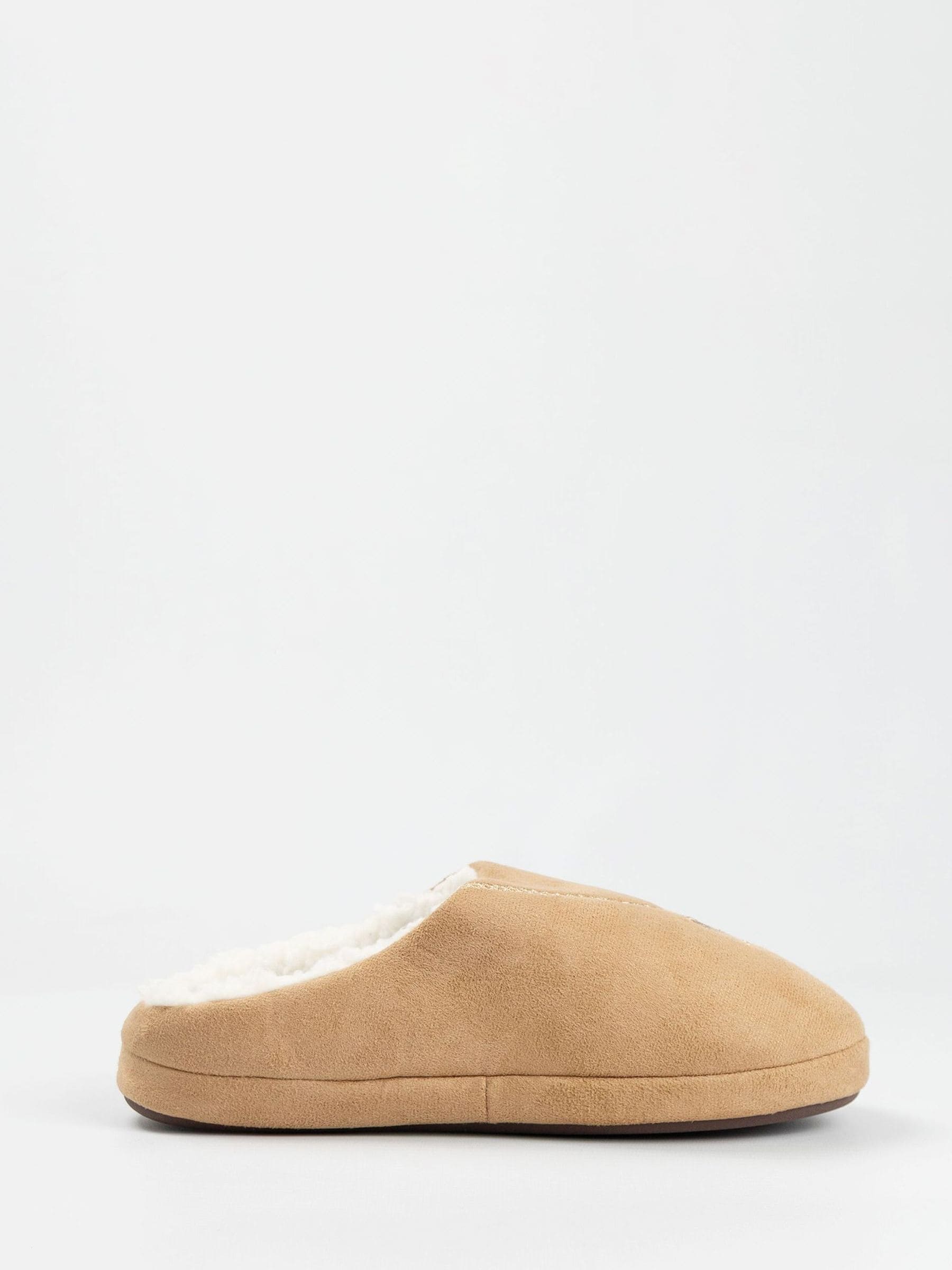 B&Q - Mens Brown Del Boy Mule Slippers (11-12 Uk) - Image 2