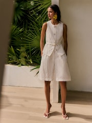 Friends Like These White Broderie Bermuda Shorts - Image 1 of 4