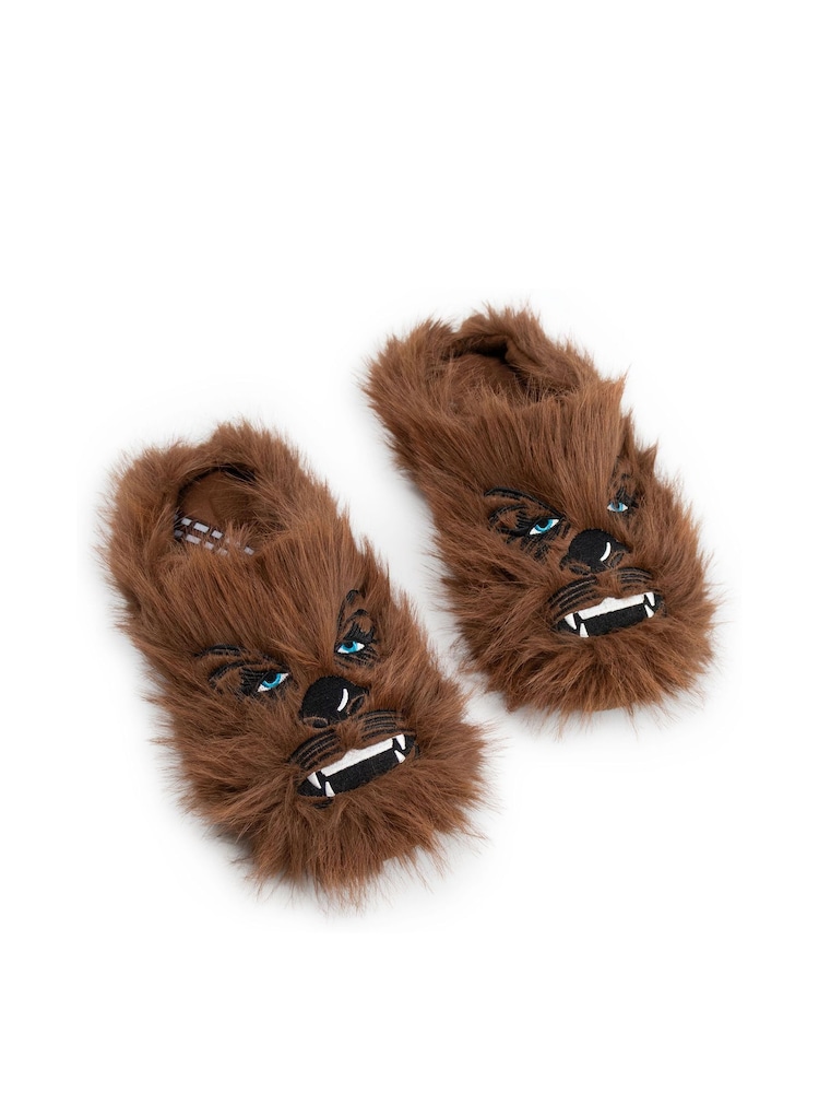 Vanilla Underground Brown Star Wars Chewbacca Slippers - Image 1 of 6 Vanilla Underground Brown Star Wars Chewbacca Slippers - Image 1 of 6
