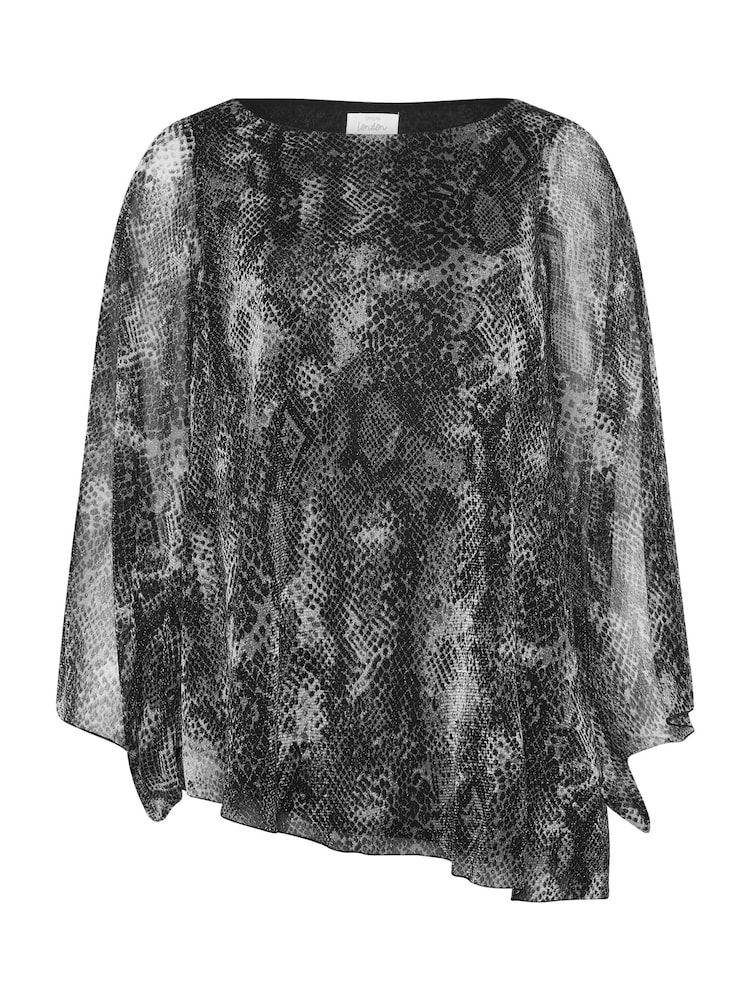 Yours Curve Grey Long Sleeve Asymmetrical Blouse - Image 6 of 6