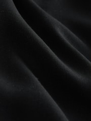 أسود - Essential Elasticated Waist Trousers With Linen - صورة 7 من 7