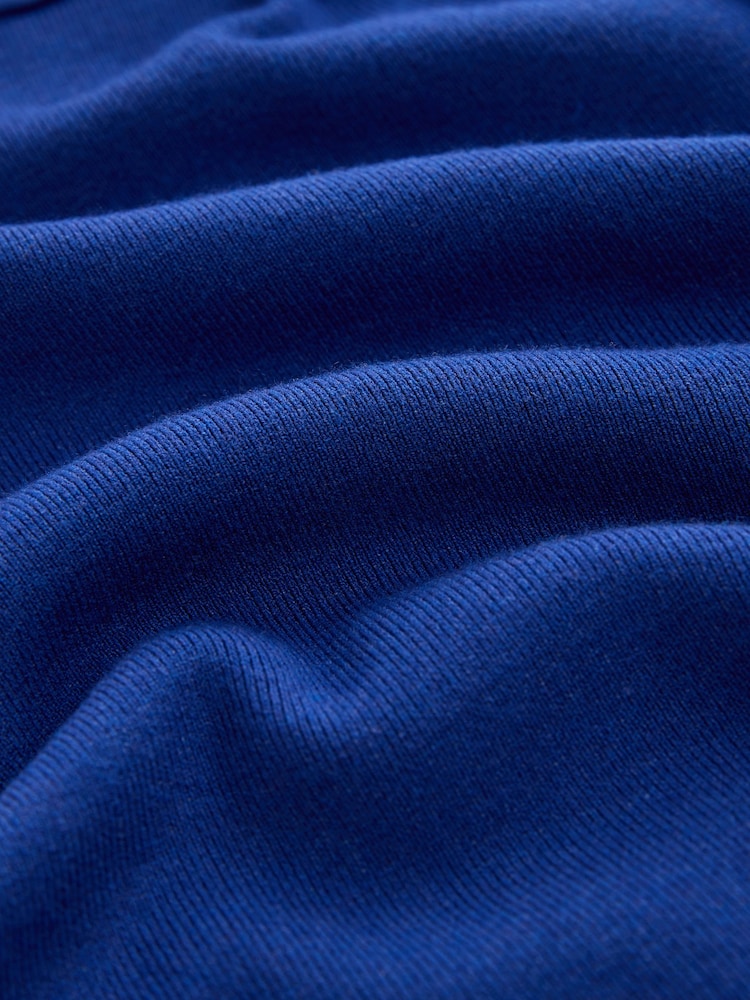 Blue Relaxed Fit Ultrasoft Smart Knitted Shirt - Image 3 of 3